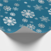 Elegantes silbernes Schneeflocken Geschenkpapier (Ecke)