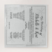 Elegantes Silberpuzzle für Hochzeiten Puzzle (Horizontal)