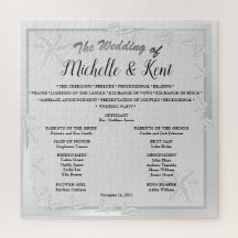 Elegantes Silberpuzzle für Hochzeiten