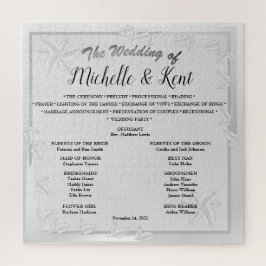 Elegantes Silberpuzzle für Hochzeiten Puzzle