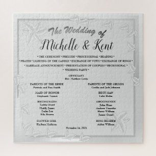 Elegantes Silberpuzzle für Hochzeiten Puzzle