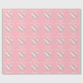 Elegantes Silberschneeflockenmuster Geschenkpapier (Flach)