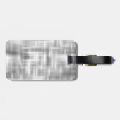 Elegantes silbertropfendes Glitzer Monogramm Gepäc Gepäckanhänger (Rückseite horizontal)