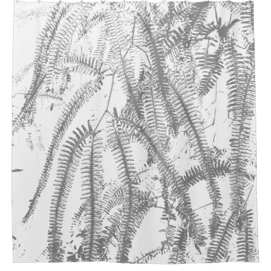 Elegantes Silofarn-Muster Duschvorhang (Vorderseite)