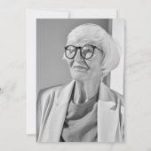 Elegantes Silver 70. Geburtstags-Foto Einladung (Rückseite)