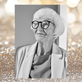 Elegantes Silver 85. Geburtstags-Foto Einladung