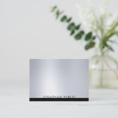 Elegantes Silver Beruflich Modern Luxury Template Visitenkarte (Stehend Vorderseite)