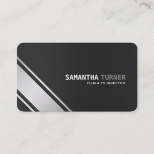Elegantes Silver Black Textured Beruflich Custom Visitenkarte