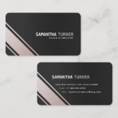 Elegantes Silver Black Textured Beruflich Custom Visitenkarte (Vorne/Hinten)