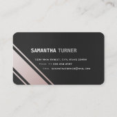 Elegantes Silver Black Textured Beruflich Custom Visitenkarte (Rückseite)