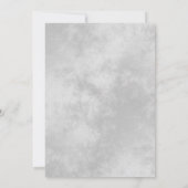 Elegantes Silver, Black & White Wedding Livestream Einladung (Rückseite)