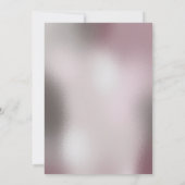 Elegantes Silver Bride Metallic Brautparty Einladung (Rückseite)