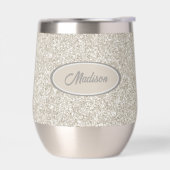 Elegantes Silver Bronze Glitzer Monogram (Links)