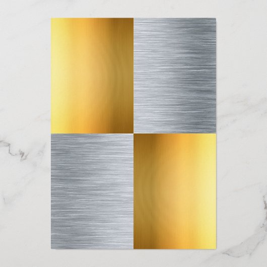 Elegantes Silver Classy Luxury Modernes Wedding Go Folieneinladung (Rückseite)