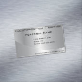 Elegantes Silver Corporate Business Card Magnet (Beispiel)