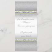 Elegantes Silver Damask und rosa Rose Monogramm Programm (Rückseite)