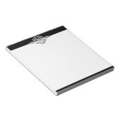 Elegantes Silver Embellishire auf schwarz Notizblock (angewinkelt)