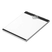 Elegantes Silver Embellishire auf schwarz Notizblock (Rotiert)