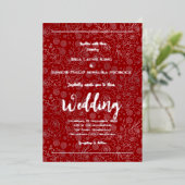 Elegantes Silver Foil Floral Foto Folieneinladung (Stehend vorne)
