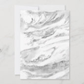 Elegantes Silver Foil Marmor Brautparty Einladung (Rückseite)