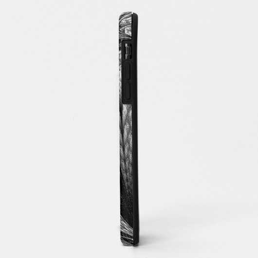 Elegantes Silver Fraktal Design Case-Mate iPhone Hülle (Hinten/Links)