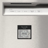 Elegantes Silver Frame Gastgeschenk Hochzeit Foto Magnet (In Situ (Geschirrspüler))