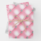 Elegantes Silver Glam Bling Silver Glitzer Geschen Geschenkpapier Set (Beispiel)