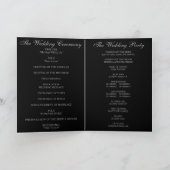 Elegantes Silver Glitzer Confetti Hochzeitsprogram Programm (Innenseite)