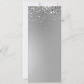 Elegantes Silver Glitzer Foto Hochzeit speichern S Save The Date (Rückseite)