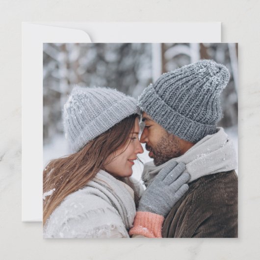 Elegantes Silver Glitzer Foto Shiny Wedding Einladung (Rückseite)