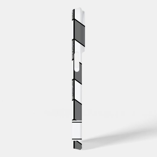 Elegantes Silver Glitzer Herringbone Zickzack Must Case-Mate iPhone Hülle (Rückseite / Rechts)