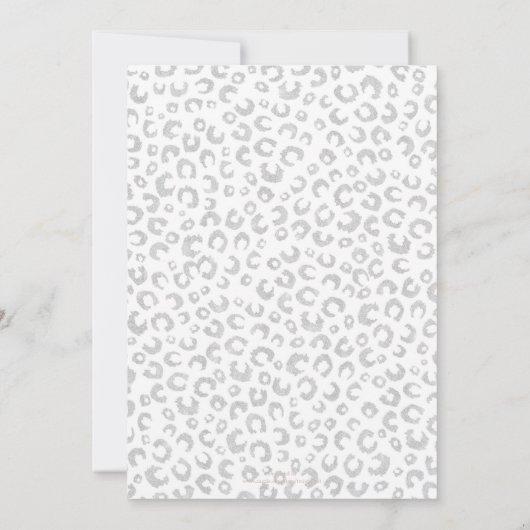 Elegantes Silver Glitzer Leopard Muster (Rückseite)