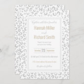 Elegantes Silver Glitzer Leopard Muster (Vorne/Hinten)