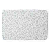 Elegantes Silver Glitzer Leopard Muster Badematte (Vorderseite)