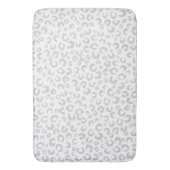 Elegantes Silver Glitzer Leopard Muster Badematte (Vorderseite Vertikal)