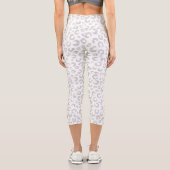 Elegantes Silver Glitzer Leopard Muster Capri Leggings (Rückseite)