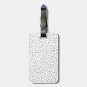 Elegantes Silver Glitzer Leopard Muster Gepäckanhänger (Rückseite vertikal)