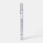 Elegantes Silver Glitzer Script | Individuelle Nam iPhone 16 Hülle (Linke Seite)