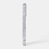 Elegantes Silver Glitzer Script | Individuelle Nam iPhone 16 Hülle (Rechte Seite)
