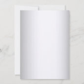 Elegantes Silver Gold dekoratives Hochzeitsempfang Einladung (Rückseite)