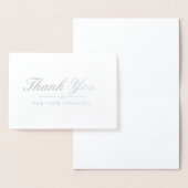 Elegantes Silver & Gray Beileid Vielen Dank Folienkarte (Anzeige)