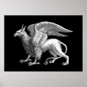 Elegantes Silver Gray / Graues Griffin Legendary B Poster (Vorne)