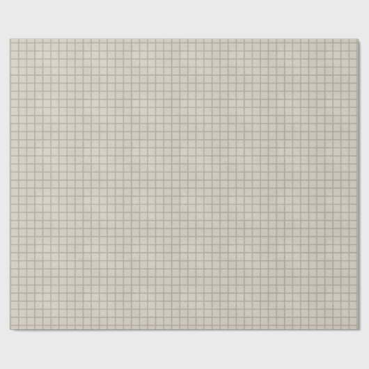 Elegantes Silver Grid Premium Matte Wrapping Paper Geschenkpapier (Flach)