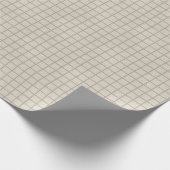 Elegantes Silver Grid Premium Matte Wrapping Paper Geschenkpapier (Ecke)