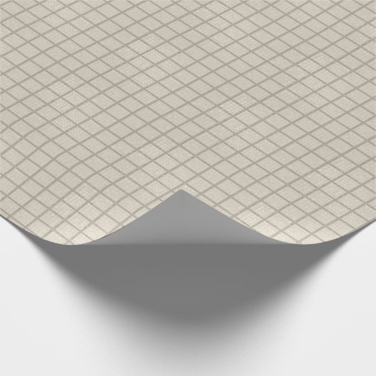 Elegantes Silver Grid Premium Matte Wrapping Paper Geschenkpapier (Ecke)