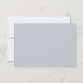 Elegantes Silver Heart Light Gray Wedding RSVP Karte (Rückseite)