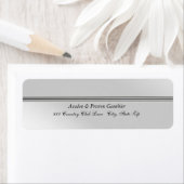 Elegantes Silver Imitats Metal Wedding Address Lab (Insitu)
