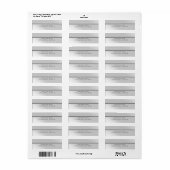 Elegantes Silver Imitats Metal Wedding Address Lab (Vorne)