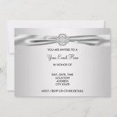 Elegantes Silver Jeder Anlass Party Einladung (Rückseite)