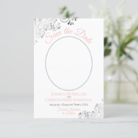 Elegantes Silver Lace Foto Pink Gray White Wedding